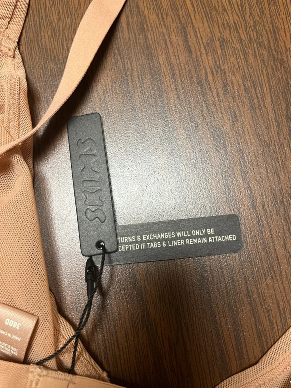 Skims Mesh One Wire Bra in Ochre, size 36 DD, new with tags - Picture 8 of 12